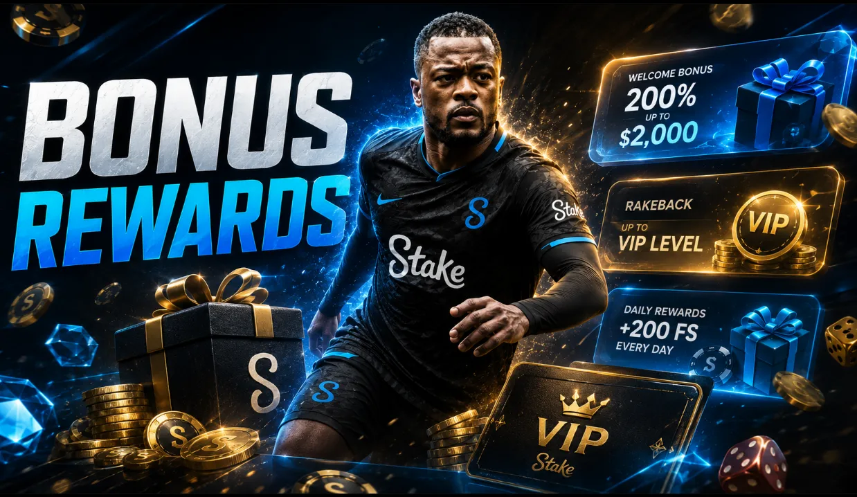 Bonuses and rewards on Stake